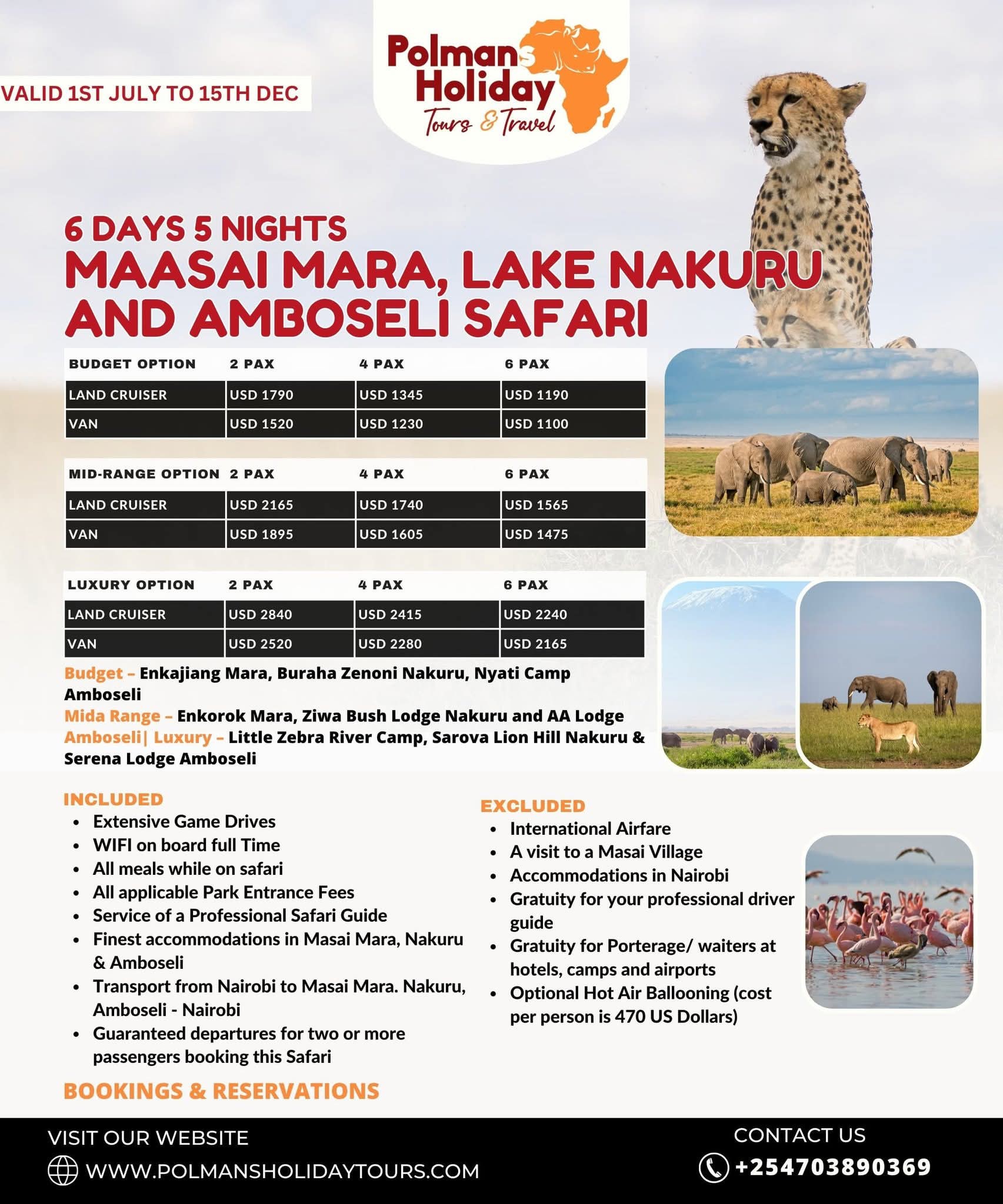 Best of Kenya Safari – 6 Days All-Inclusive Private Tour